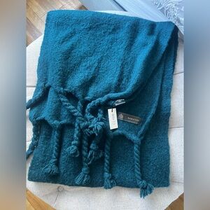 Babaton teal wool scarf